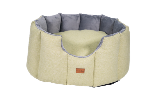 Sage Green Tweed Cave Bed