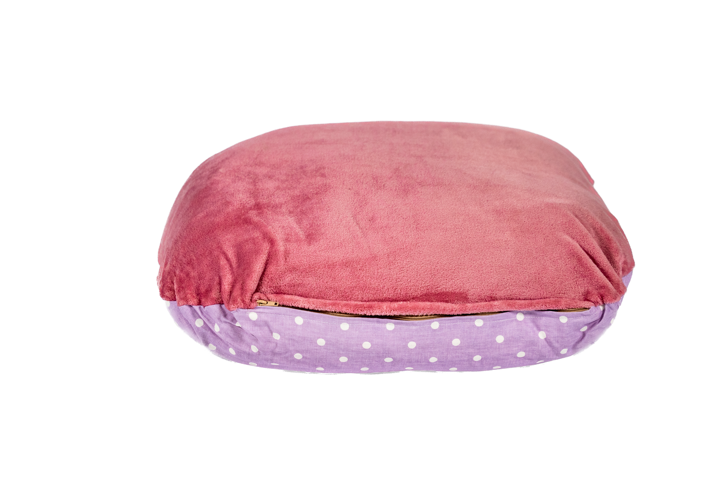 Lilac Spot Cave Dog Bed