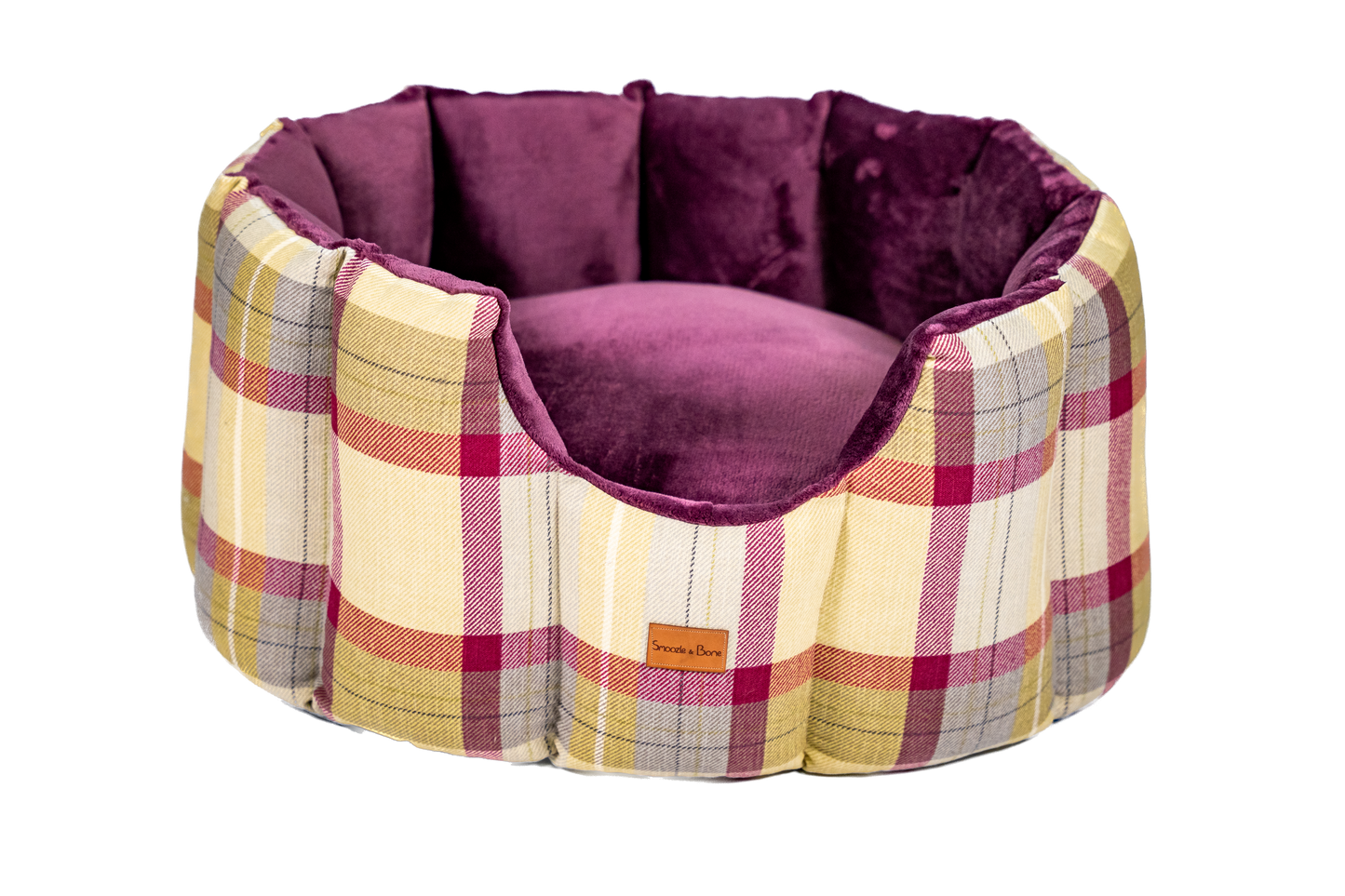 Checked Cave Dog Bed