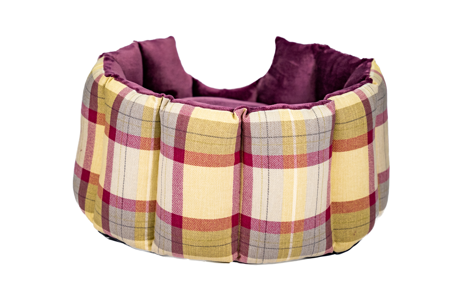 Checked Cave Dog Bed