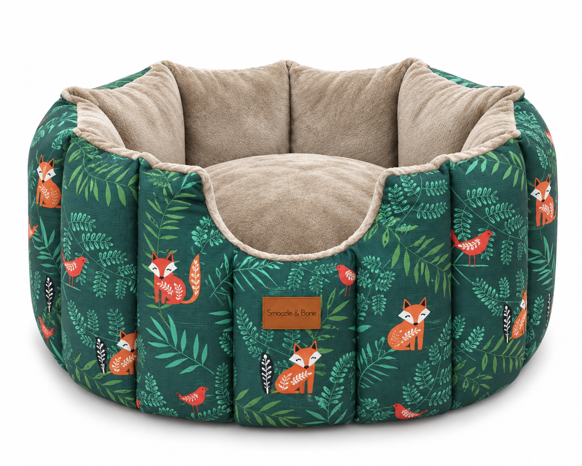 Fox & Fern Cave Dog Bed