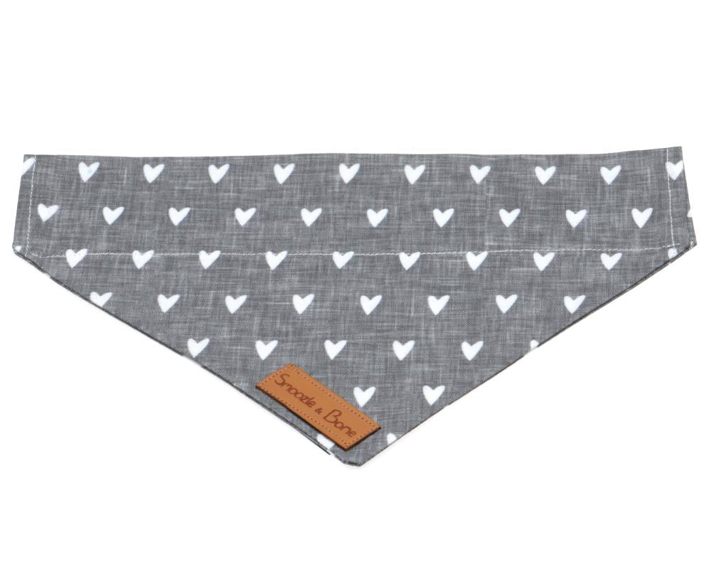Grey Heart Bandana