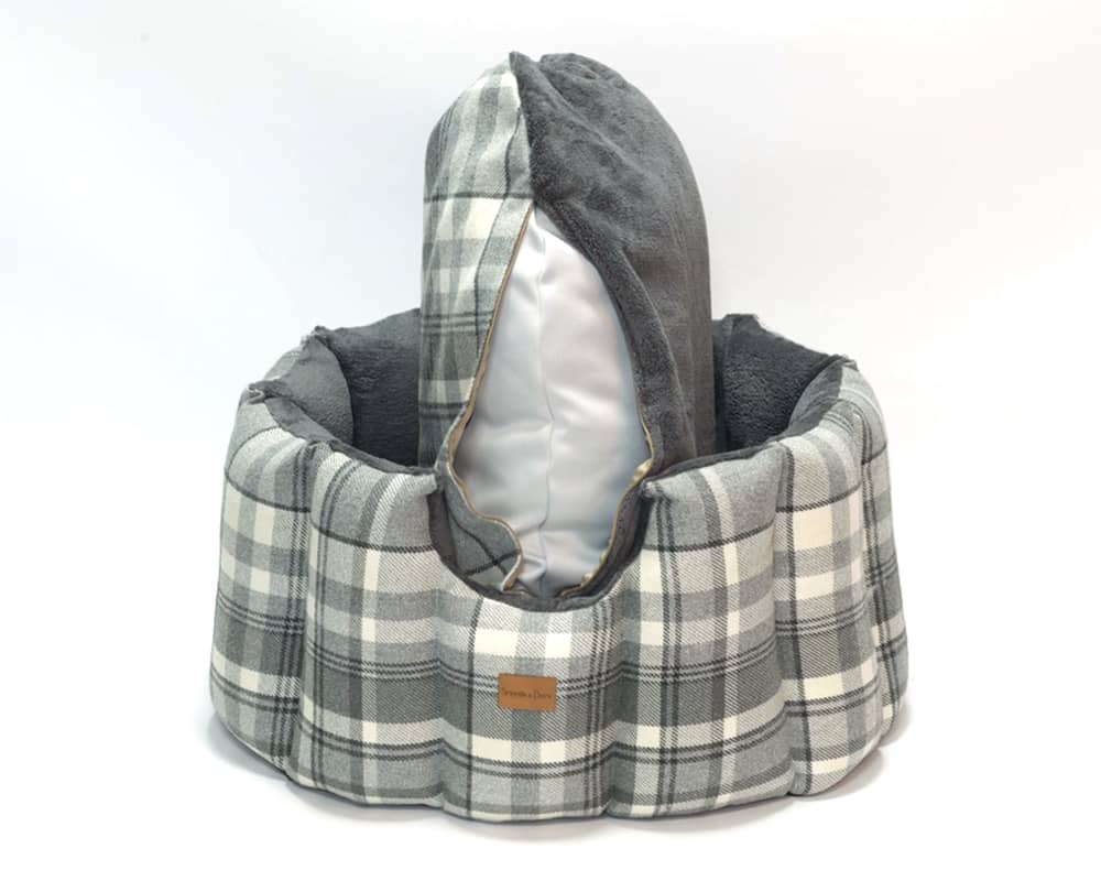 Tartan Hand-Made Cave Dog Beds