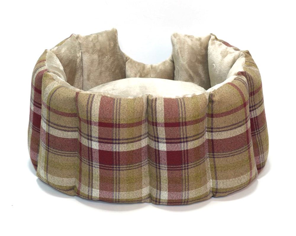 Heather Tweed Cave Dog Bed