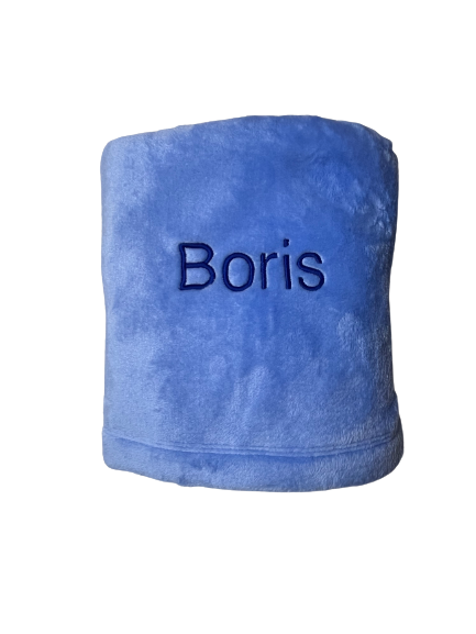 Blue Boris Fleece Blanket