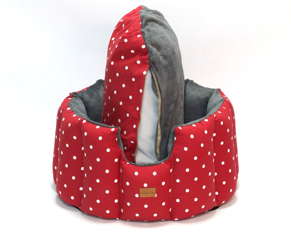 Red Spot Hand-Made Cave Dog Bed