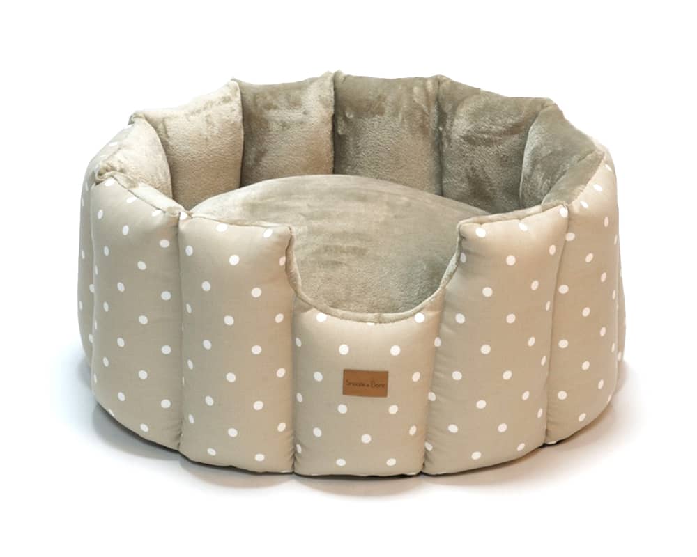 Taupe Spot Hand-Made Cave Dog Bed
