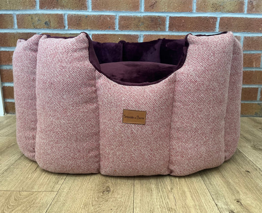 Cranberry Tweed Bed