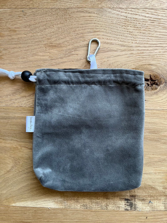 Grey velvet Treat Bag
