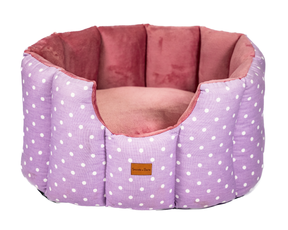 Lilac Spot Hand-Made Cave Dog Bed