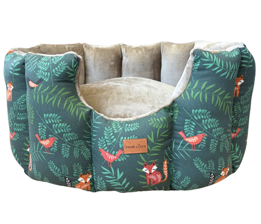 Fox & Fern Cave Dog Bed