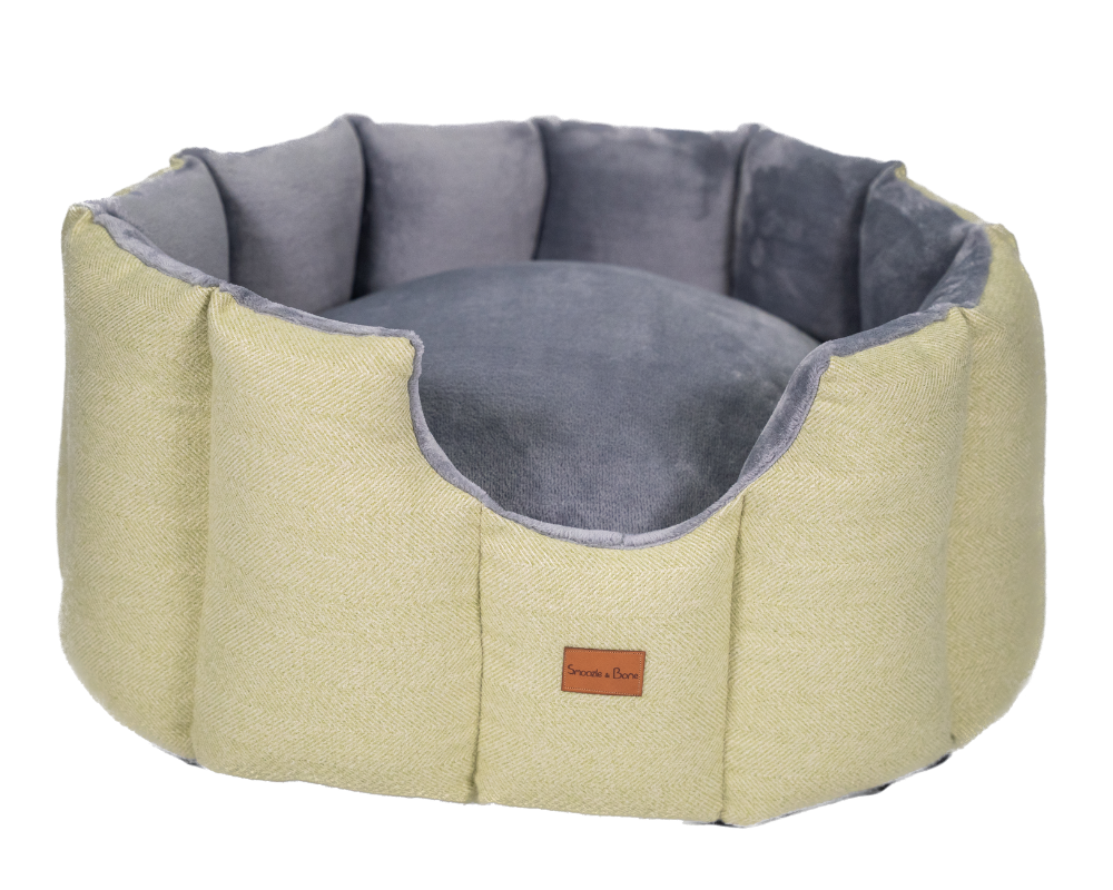 Sage Green Tweed Bed