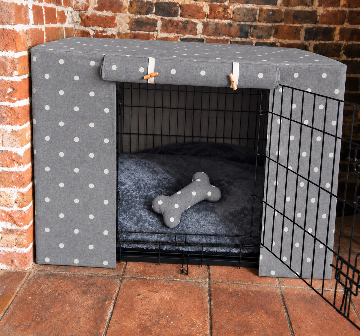 Grey Spot Crate Cover