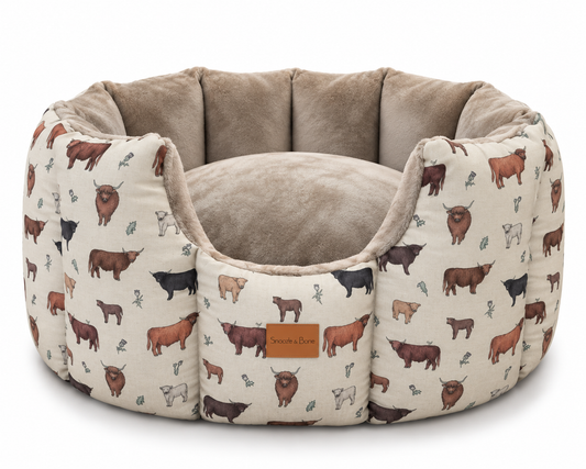Highland Cow  Cave Dog Bed