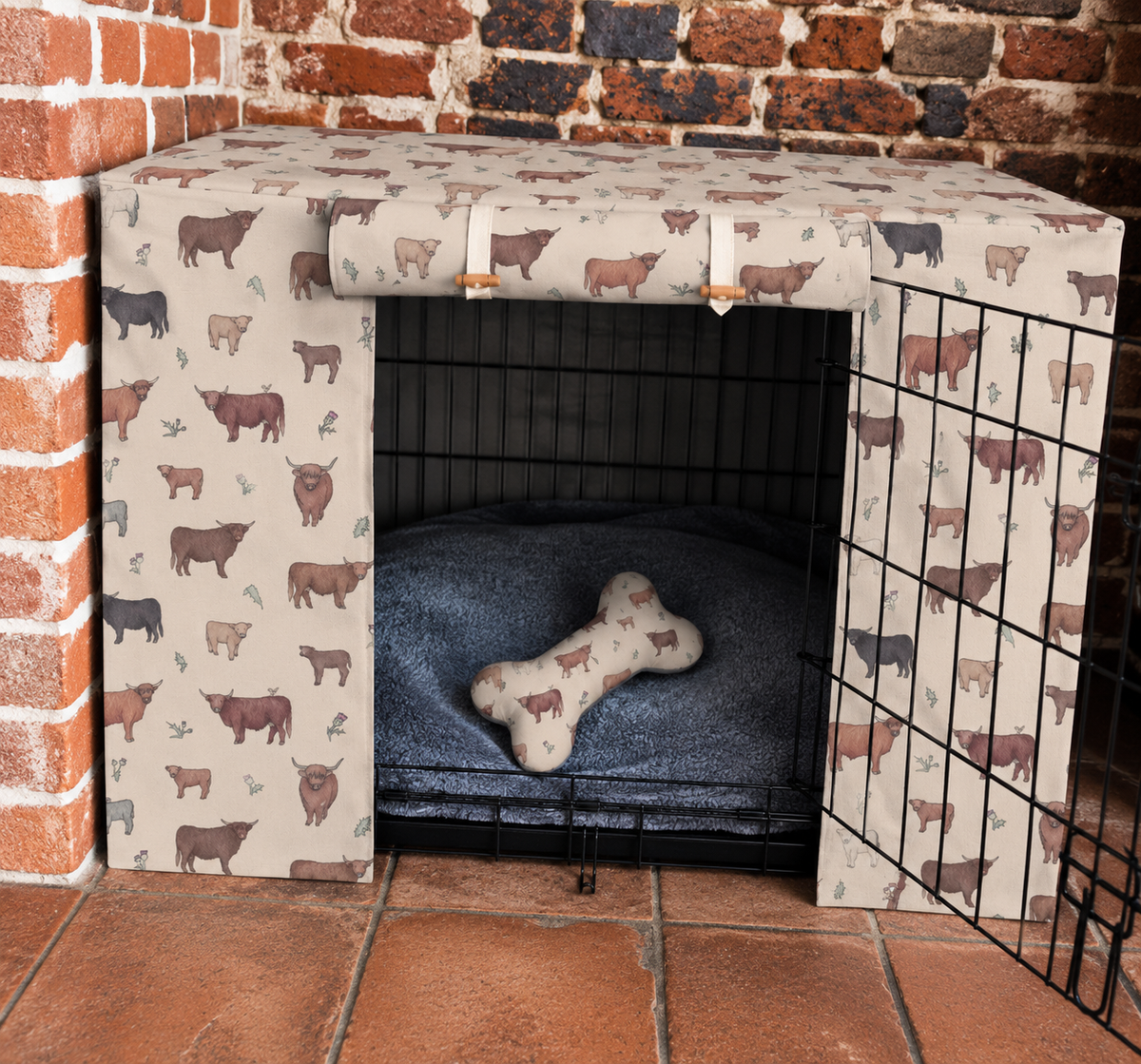 Highland Cow Crate Cover