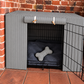 Grey Stripe Crate Cover