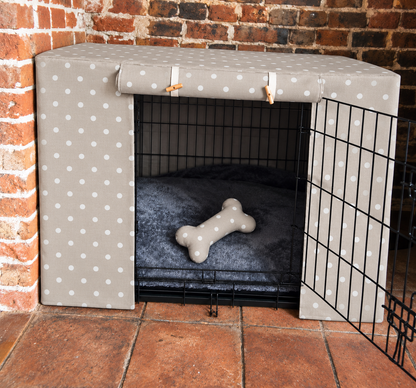Taupe Spot Crate Cover