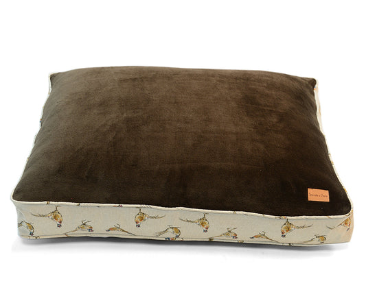 Pheasant Hand-Made Flat Dog Bed