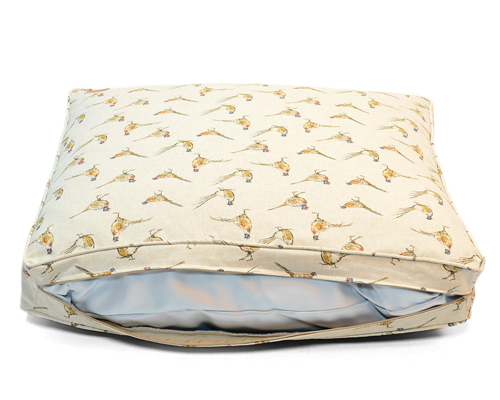 Pheasant Hand-Made Flat Dog Bed