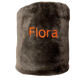 Brown Flora Fleece Blanket