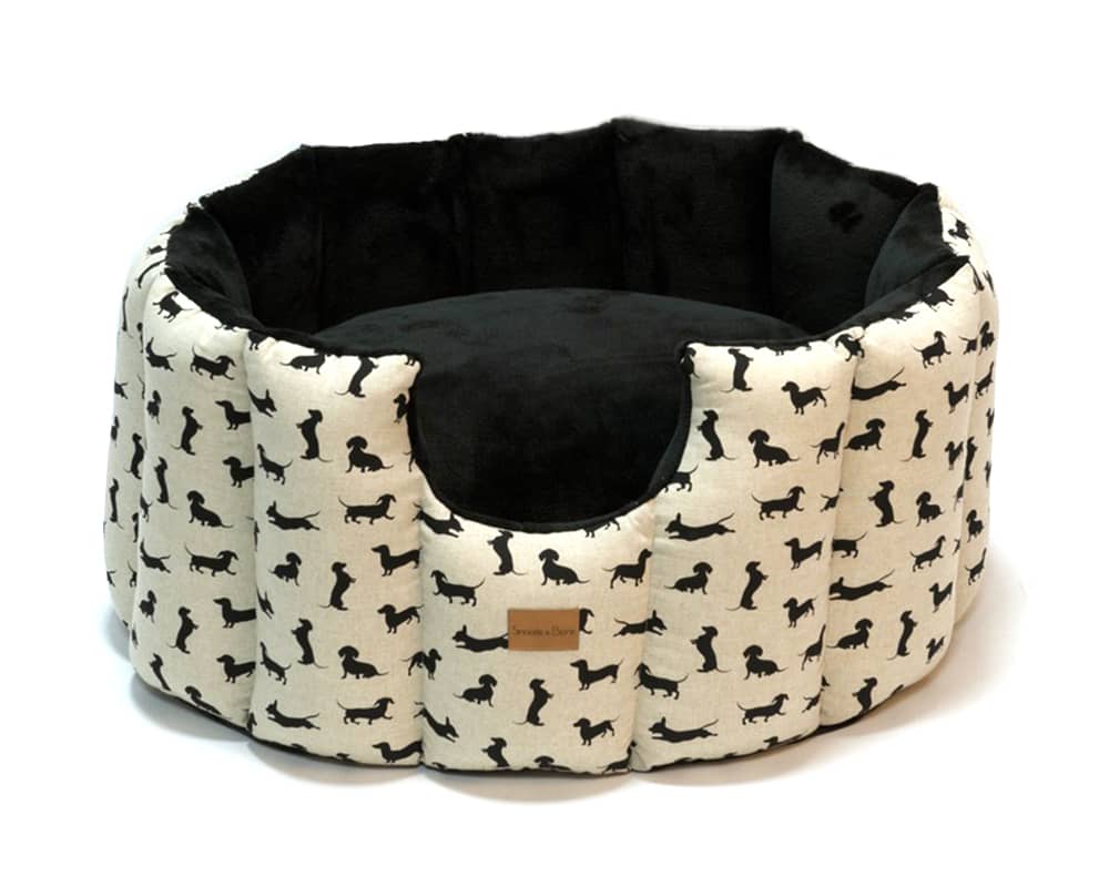 Black Dachshund Hand-Made Cave Dog Bed