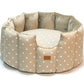 Taupe Spot Hand-Made Cave Dog Bed