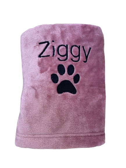 Dusky Pink Ziggy Fleece Blanket